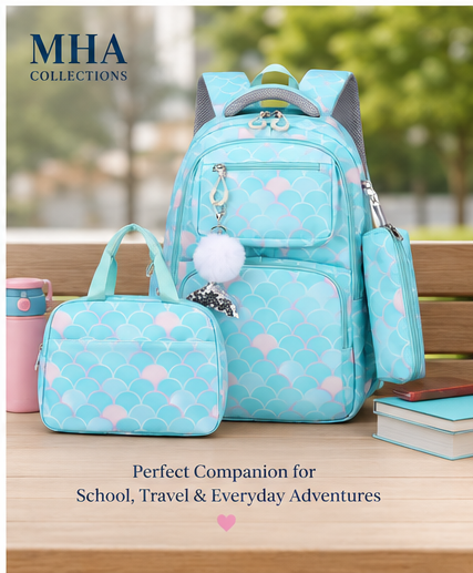 School Bag Blue | Includes Pencil Case